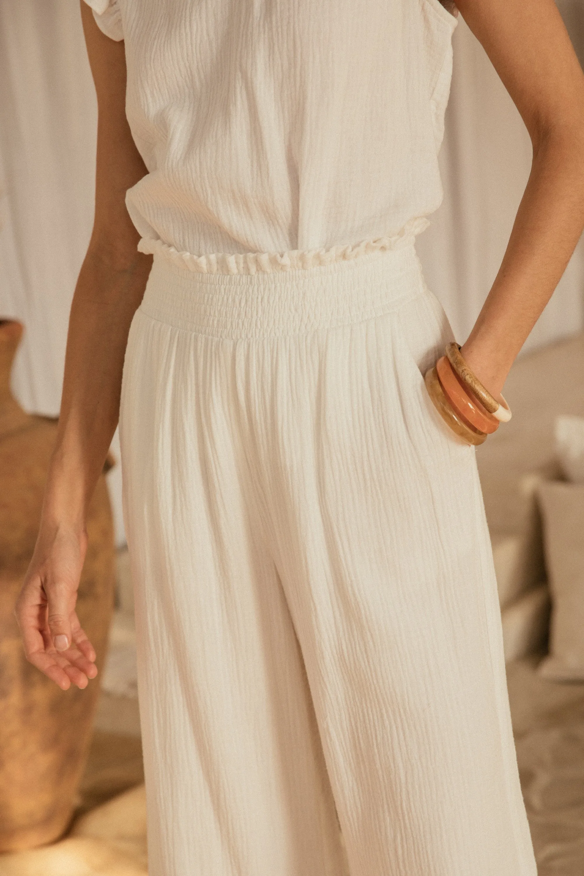 Angel White Wide Leg Pants