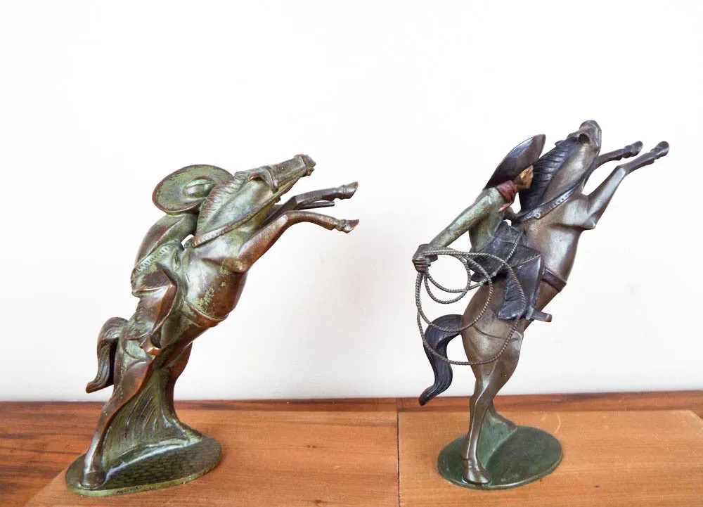 Antique Austrian Bronze Cowboy Figurine ~ 6"