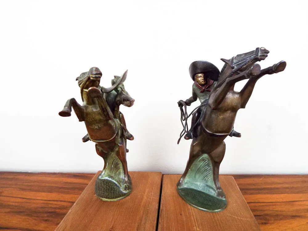 Antique Austrian Bronze Cowboy Figurine ~ 6"