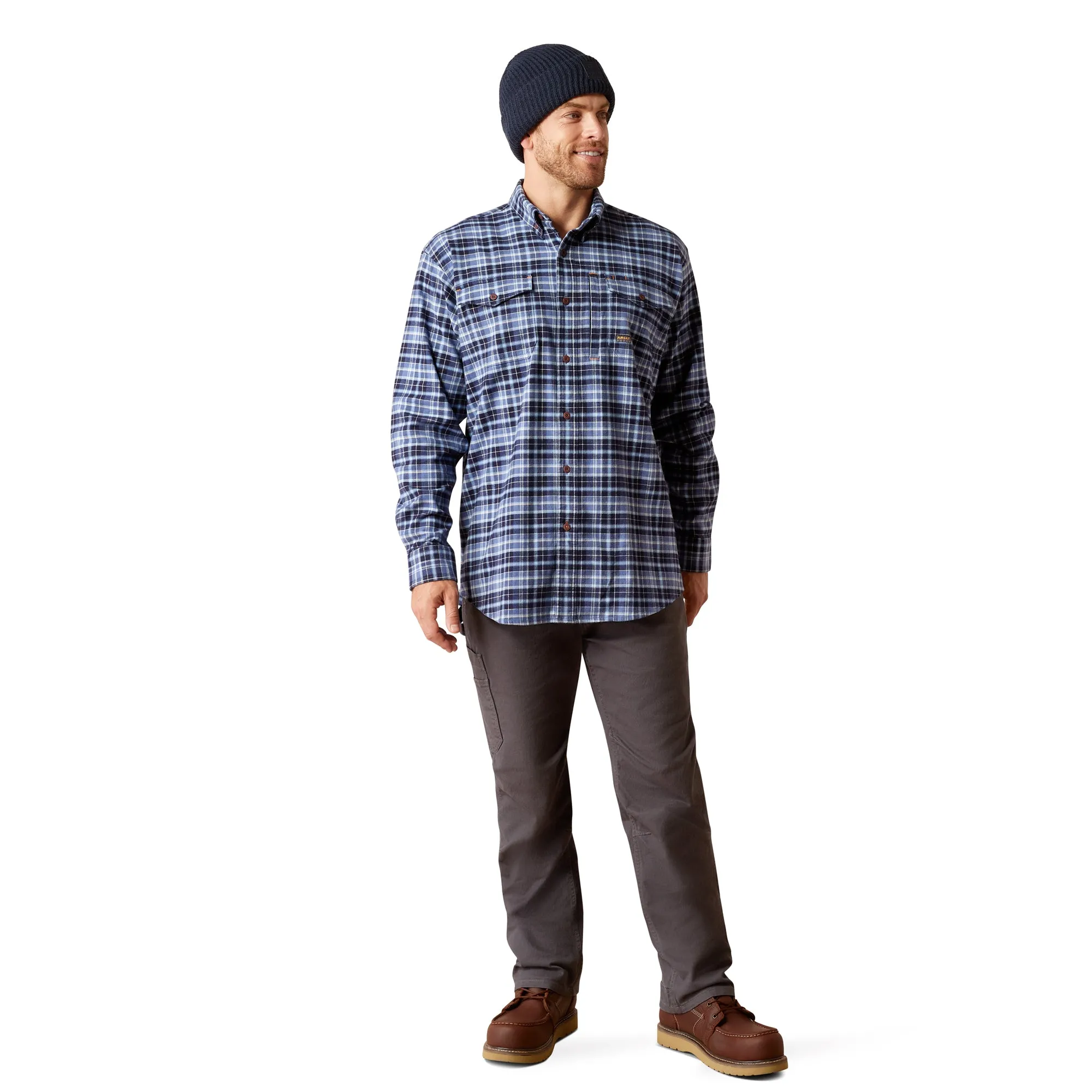 Ariat Men's Rebar Flannel DuraStratch Work Shirt - Allure Plaid