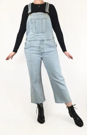 Assembly Label light denim straight leg overalls size 12