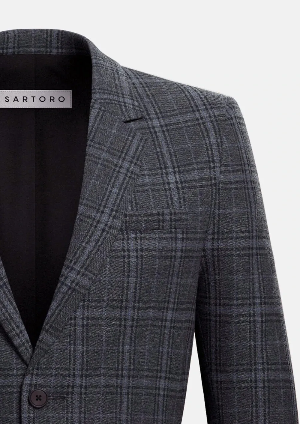 Astor Grey Two-Tone Plaid Suit