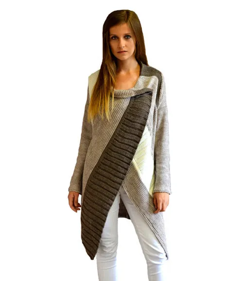 Asymmetric stripes Cardigan