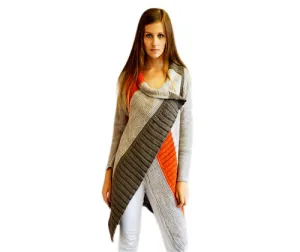 Asymmetric stripes Cardigan