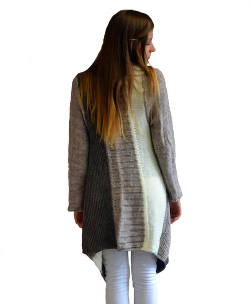 Asymmetric stripes Cardigan