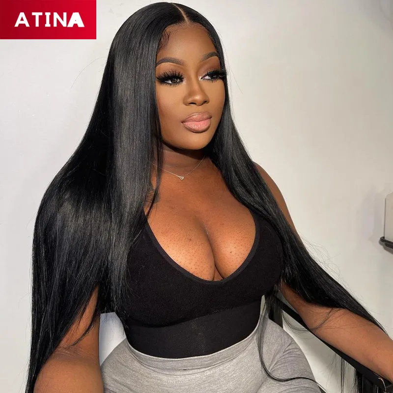 AtinaHair Straight 5x5 Closure Wig Glueless HD Crystal Lace Wigs 100% Human Hair[GWC01]