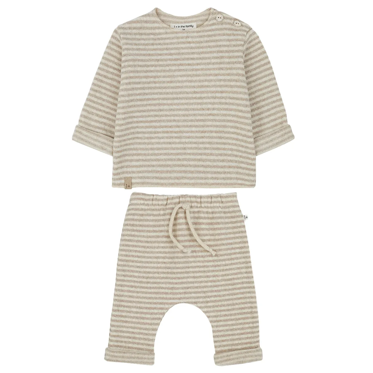 Aubin Striped Beige Set
