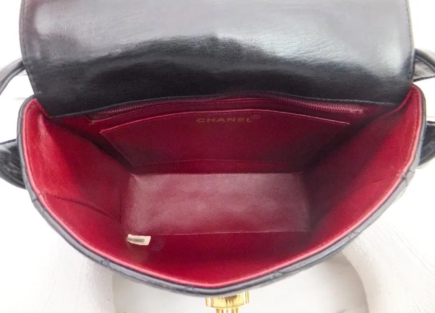 Authentic Chanel Vintage Quilted Mini Flapover