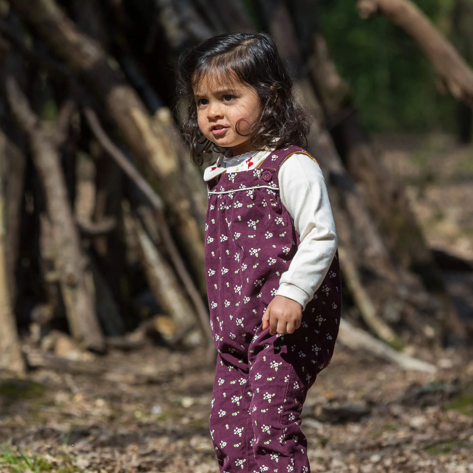 Autumn Fox Embroidered Organic Baby Bodysuit