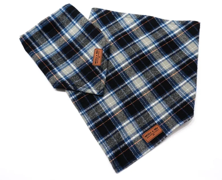 Autumn Storm Flannel Plaid - Pet Bandana