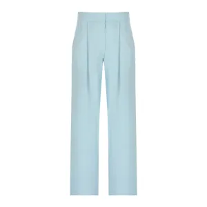 Baby Blue Wide-Leg Canvas Pant