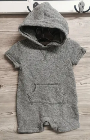 BABY BOY SIZE 6/12 MONTHS - Baby GAP, Hooded, Summer Romper EUC B50