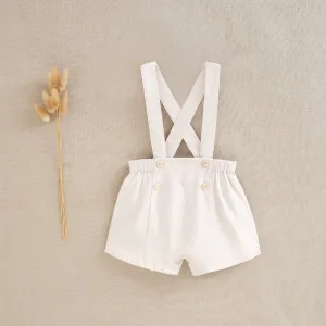 Baby boy's shorts with beige straps