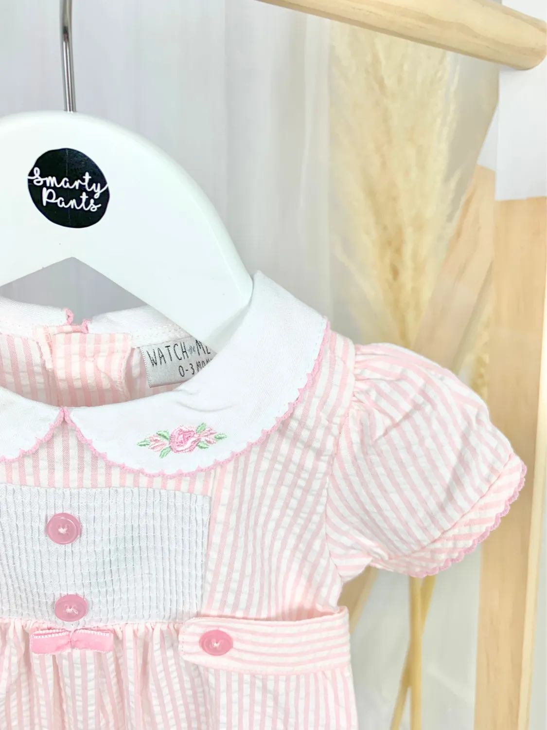 Baby Girl Pink Striped Romper