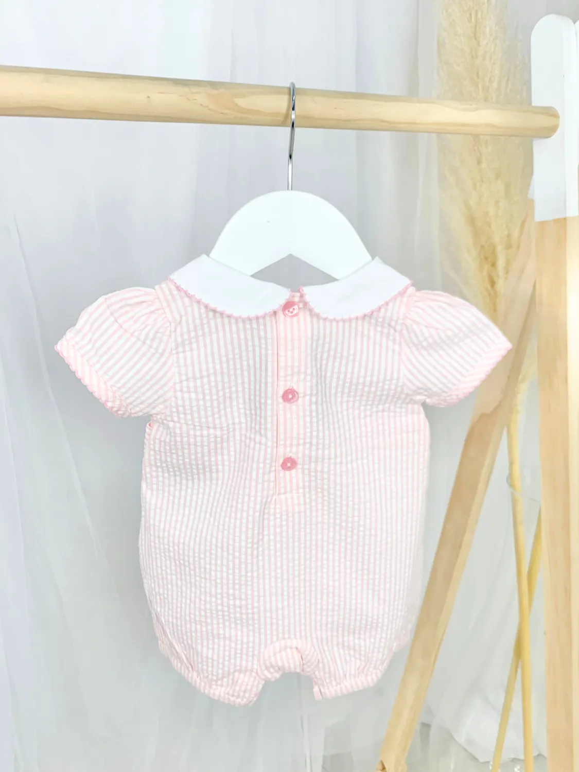 Baby Girl Pink Striped Romper