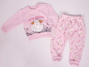 Baby Girls' Cotton Lamb Pajama Set