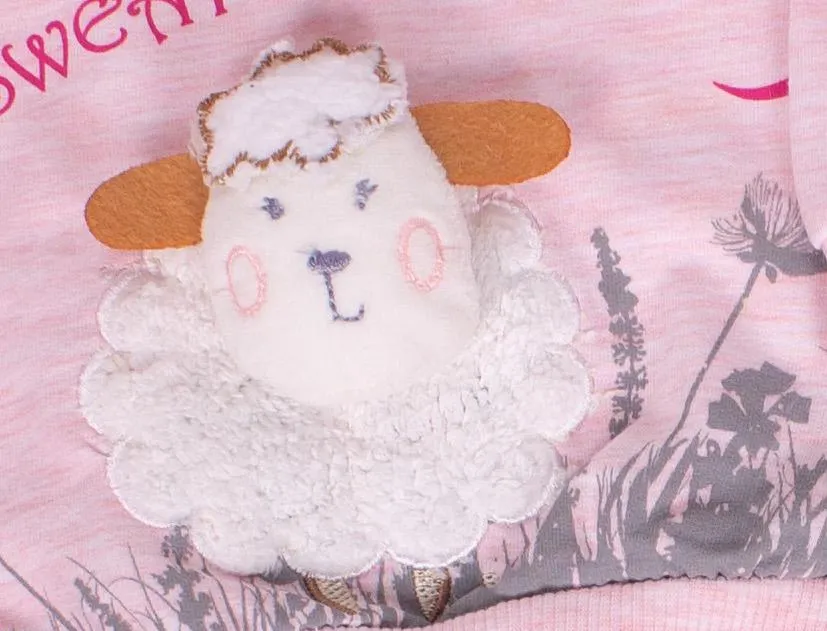 Baby Girls' Cotton Lamb Pajama Set