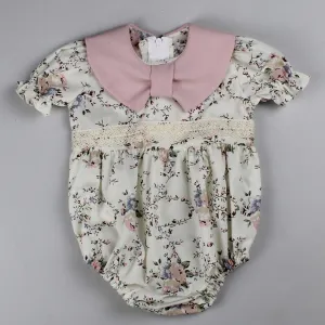 Baby Girls Romper-Vintage Floral