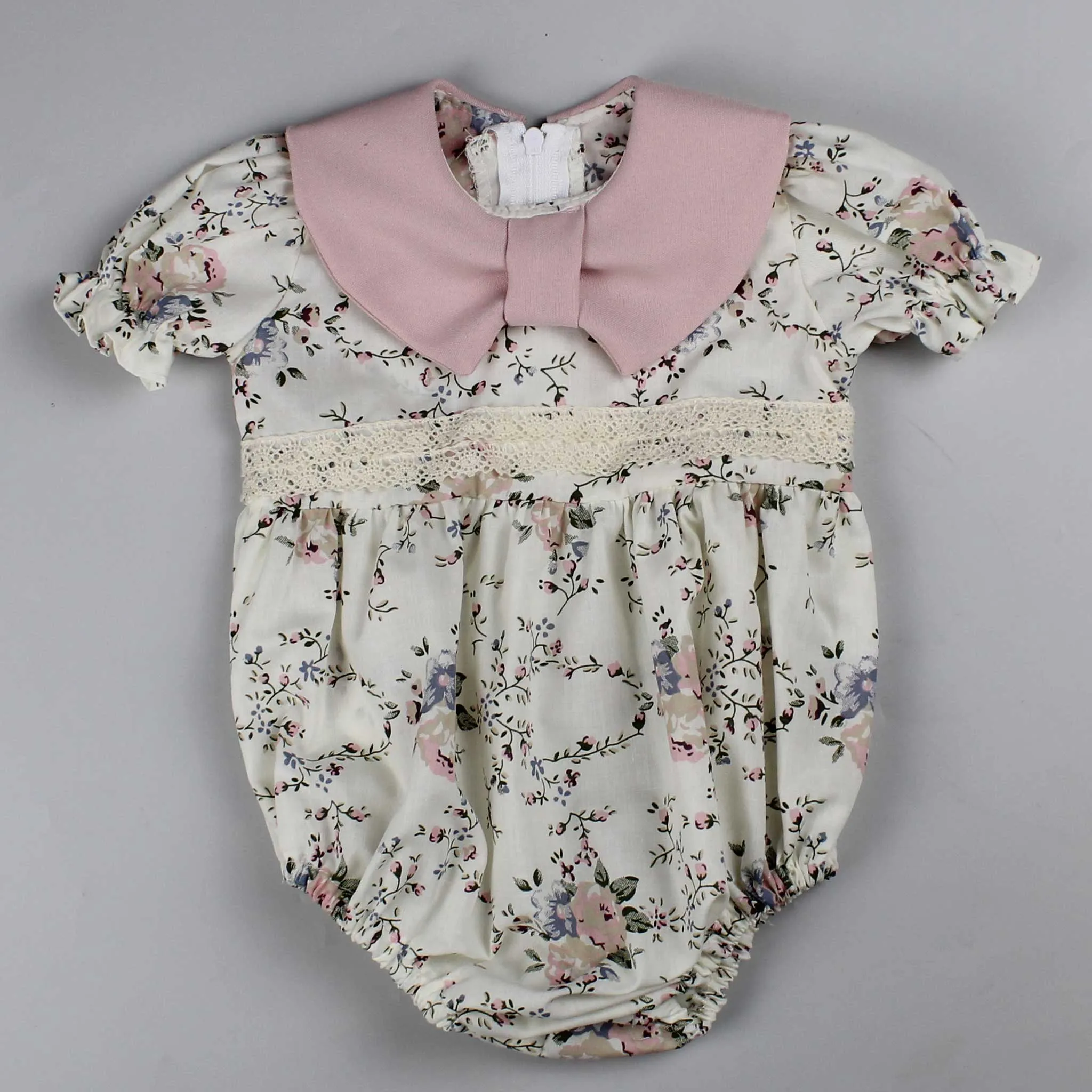 Baby Girls Romper-Vintage Floral