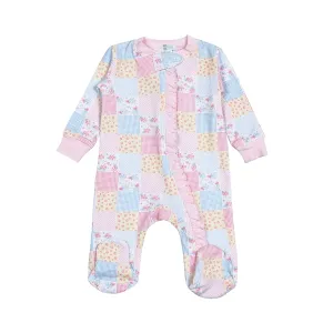 Baby Loren Petal & Patches Zipper Footie
