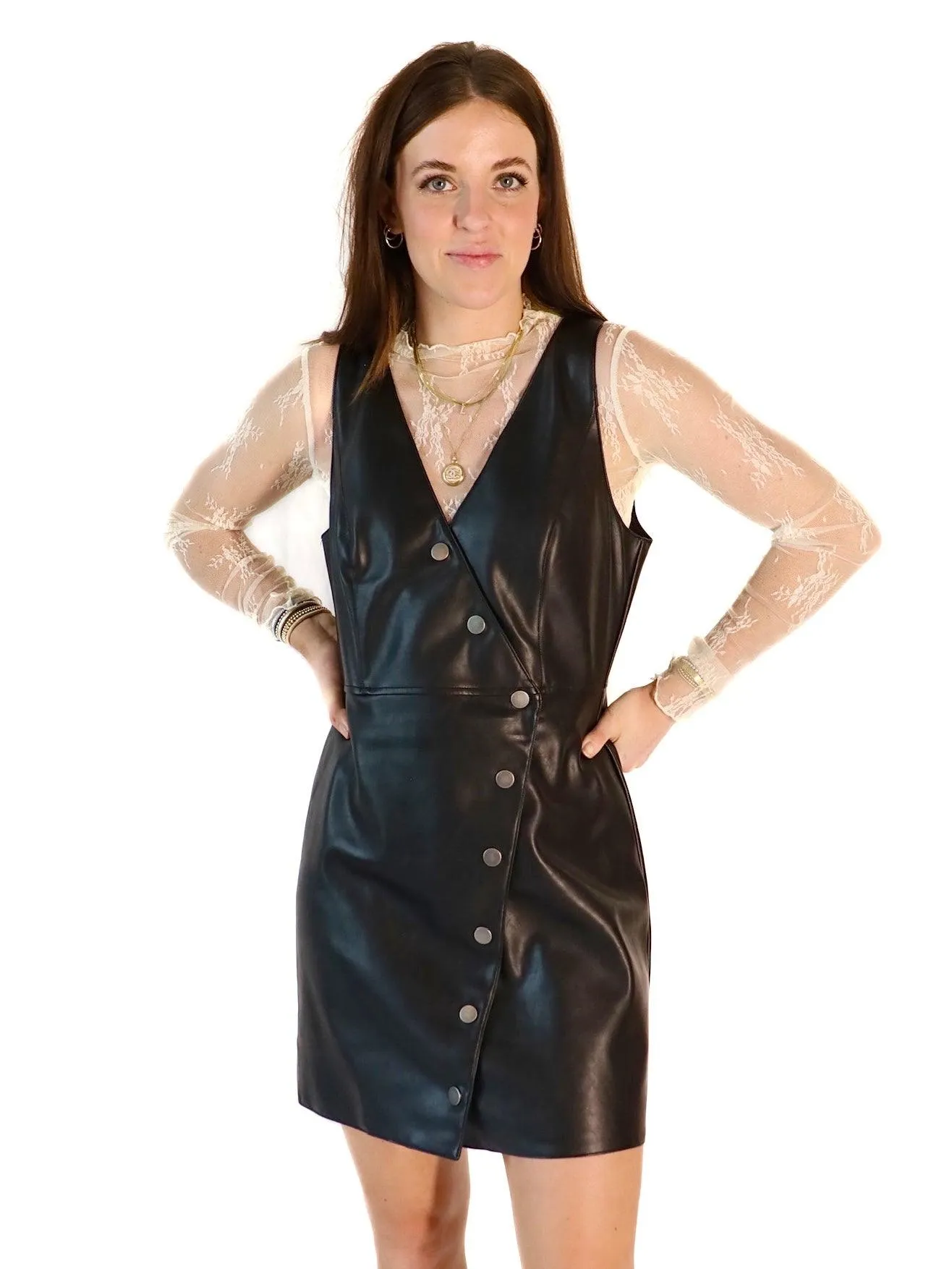 Back In Black Leather Dress