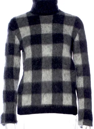 Balenciaga Paris. 2016 Collection Wool Blend Plaid Print Sweater/Top
