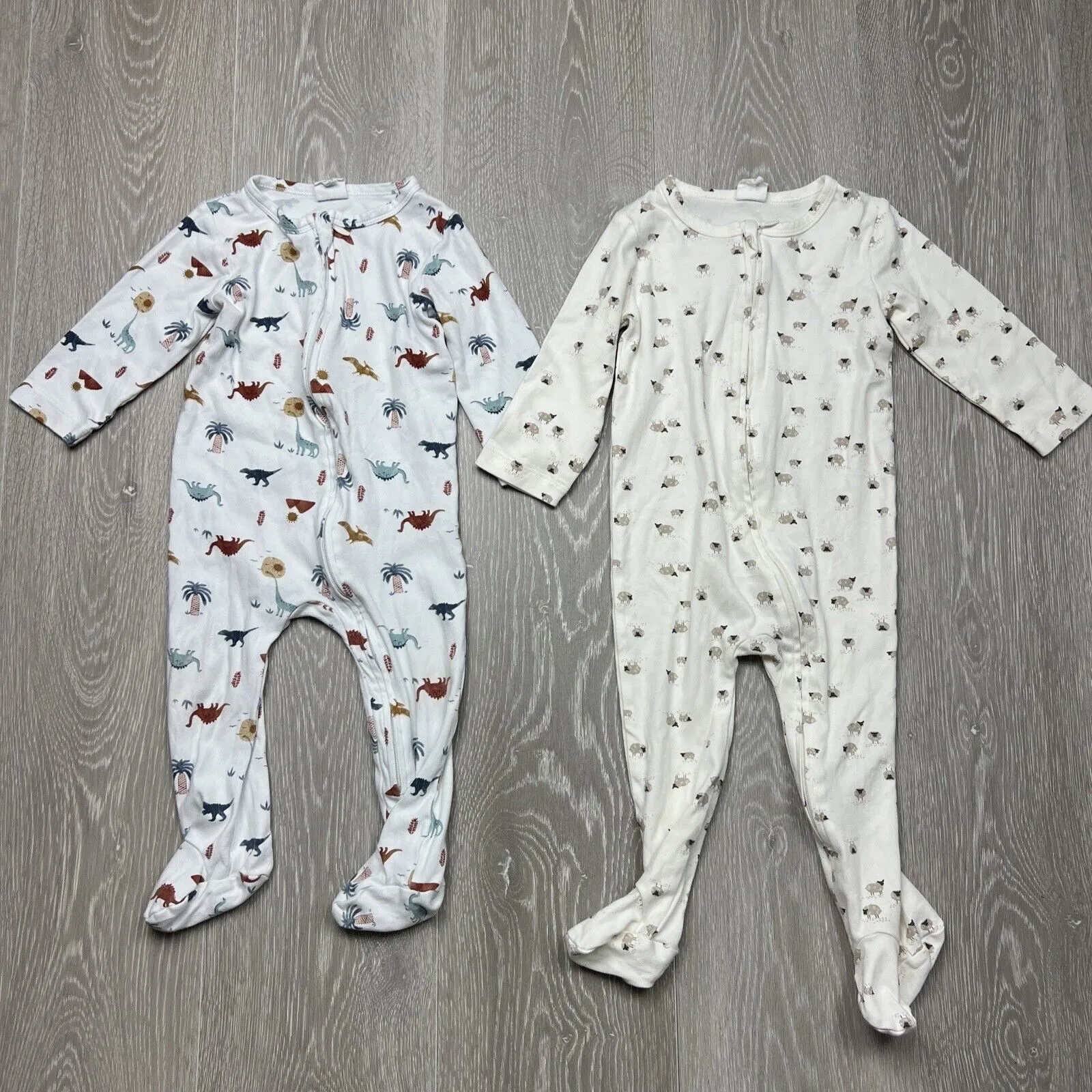 Bebe White Label Kids Full Zip One Piece Playsuits Size 12 - 18 Months