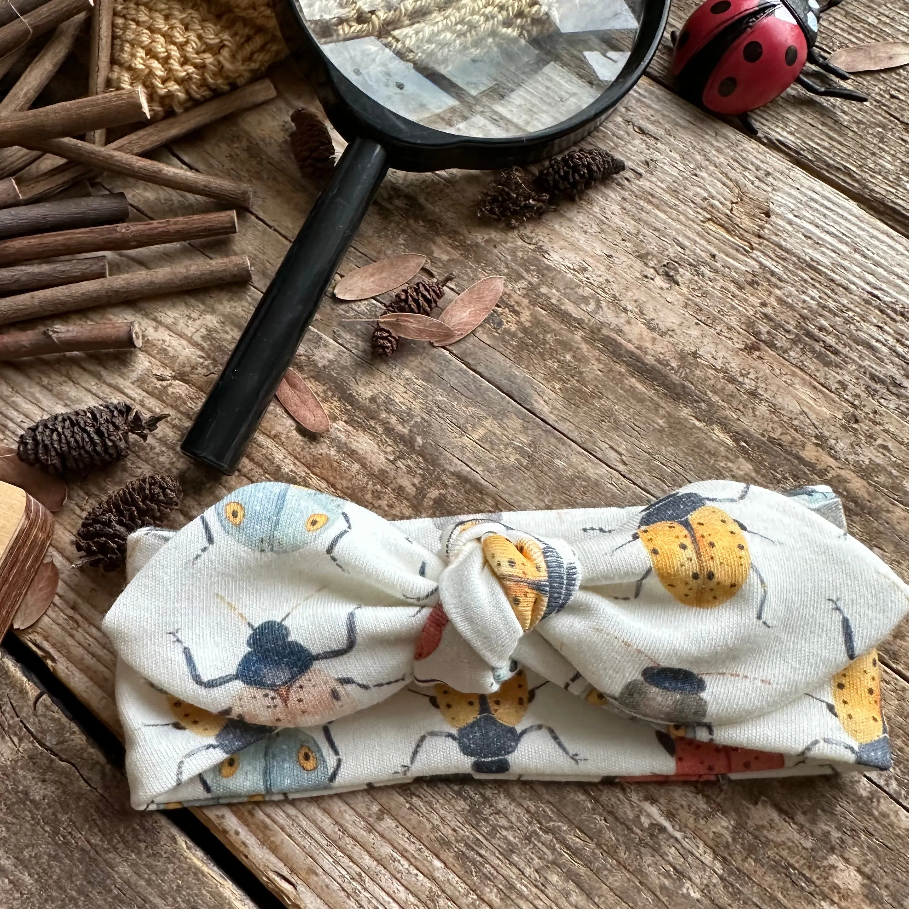 Beetles   Bugs Knot Bow Headband