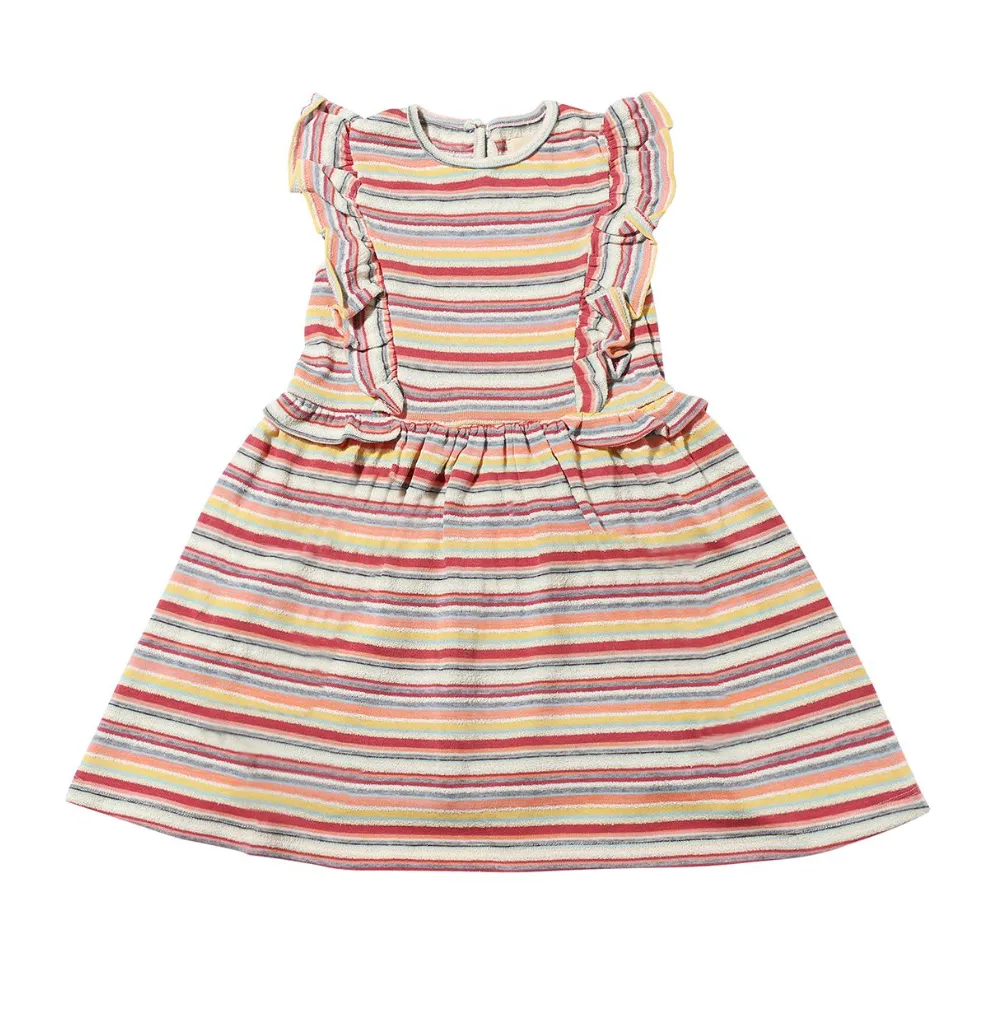 Berry and Butter Stripe Terry Dress