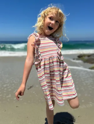 Berry and Butter Stripe Terry Dress