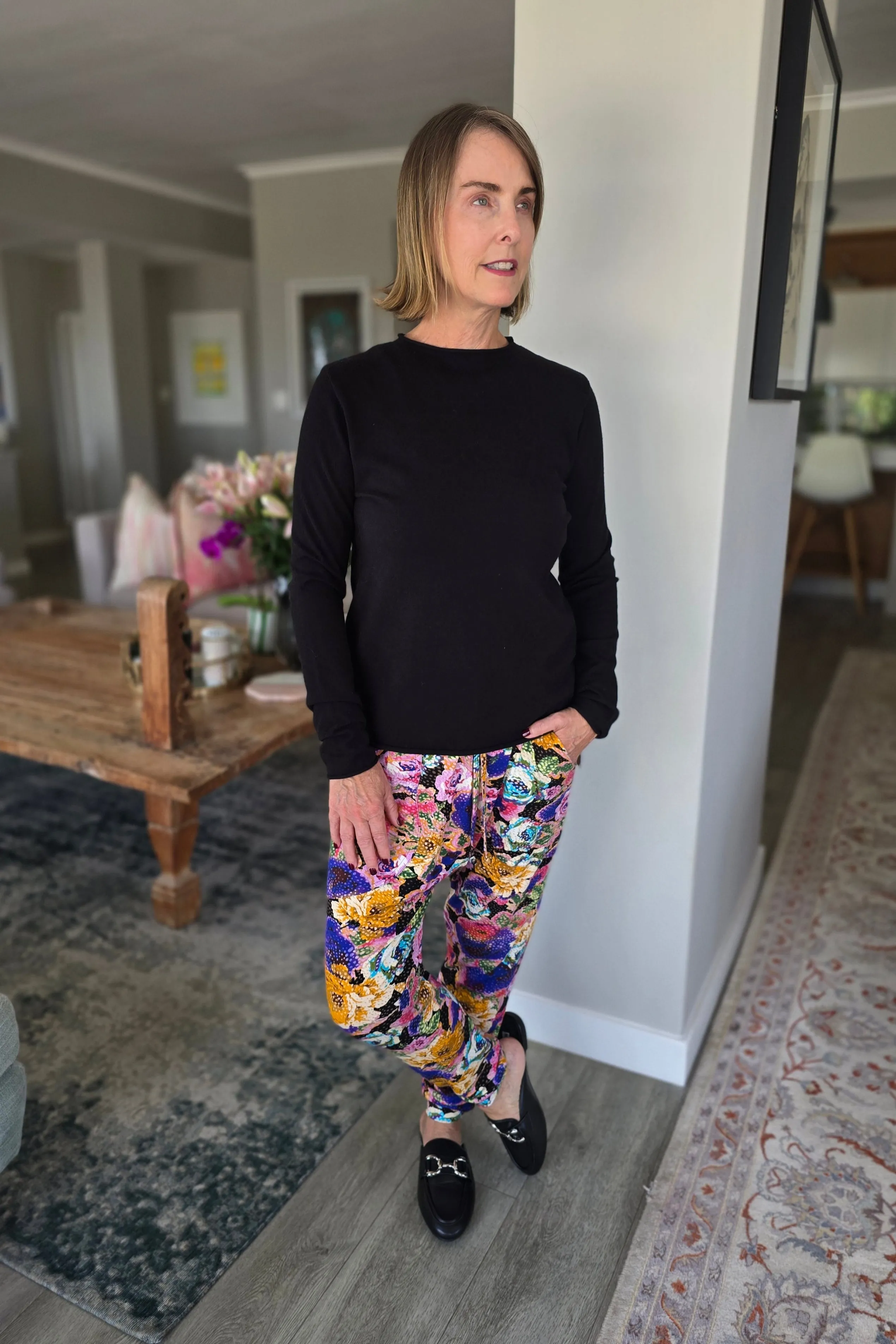 Bianca Harem Styled Pant - Rain Drop Rose