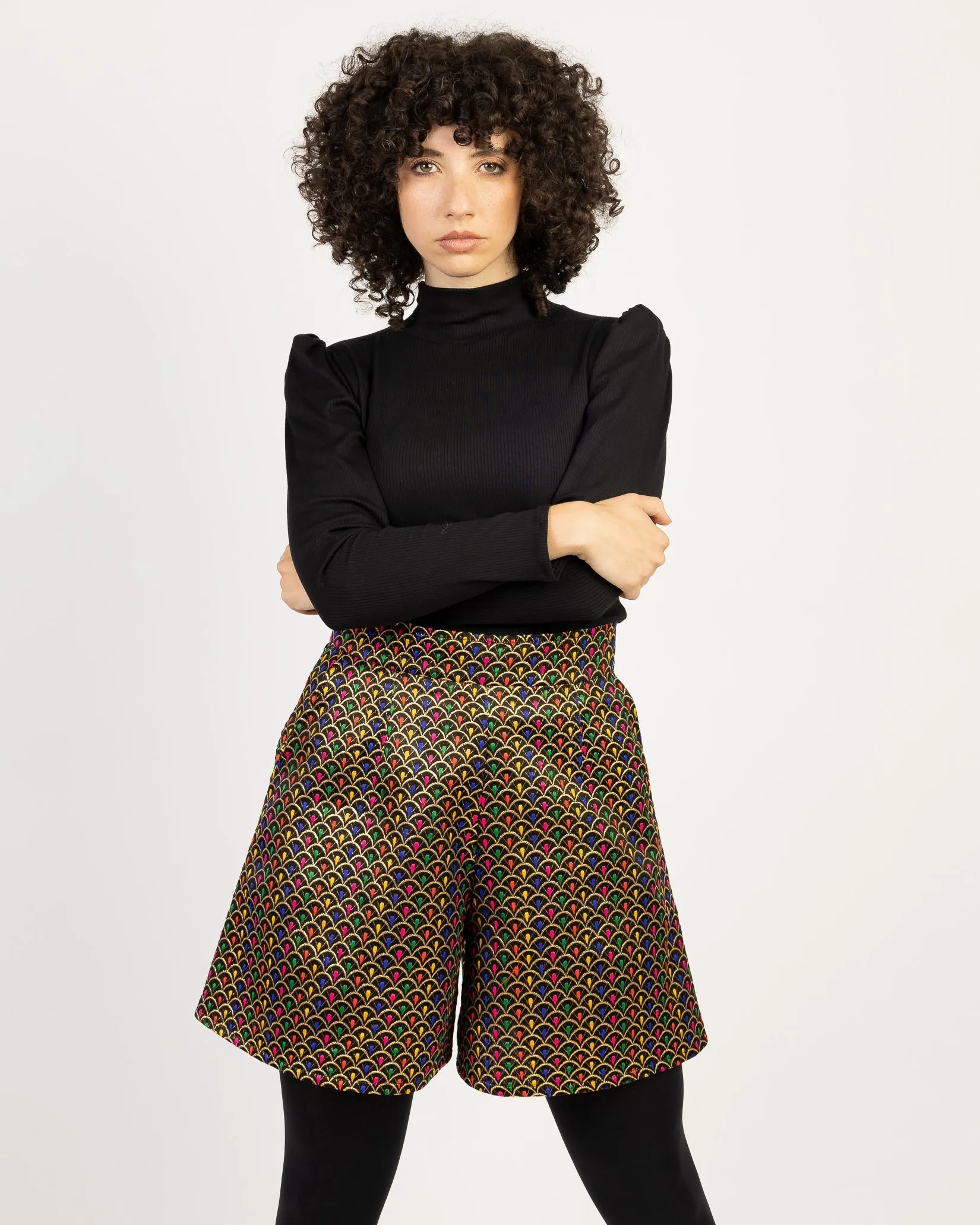 Big Lies | Silk and Brocade shorts