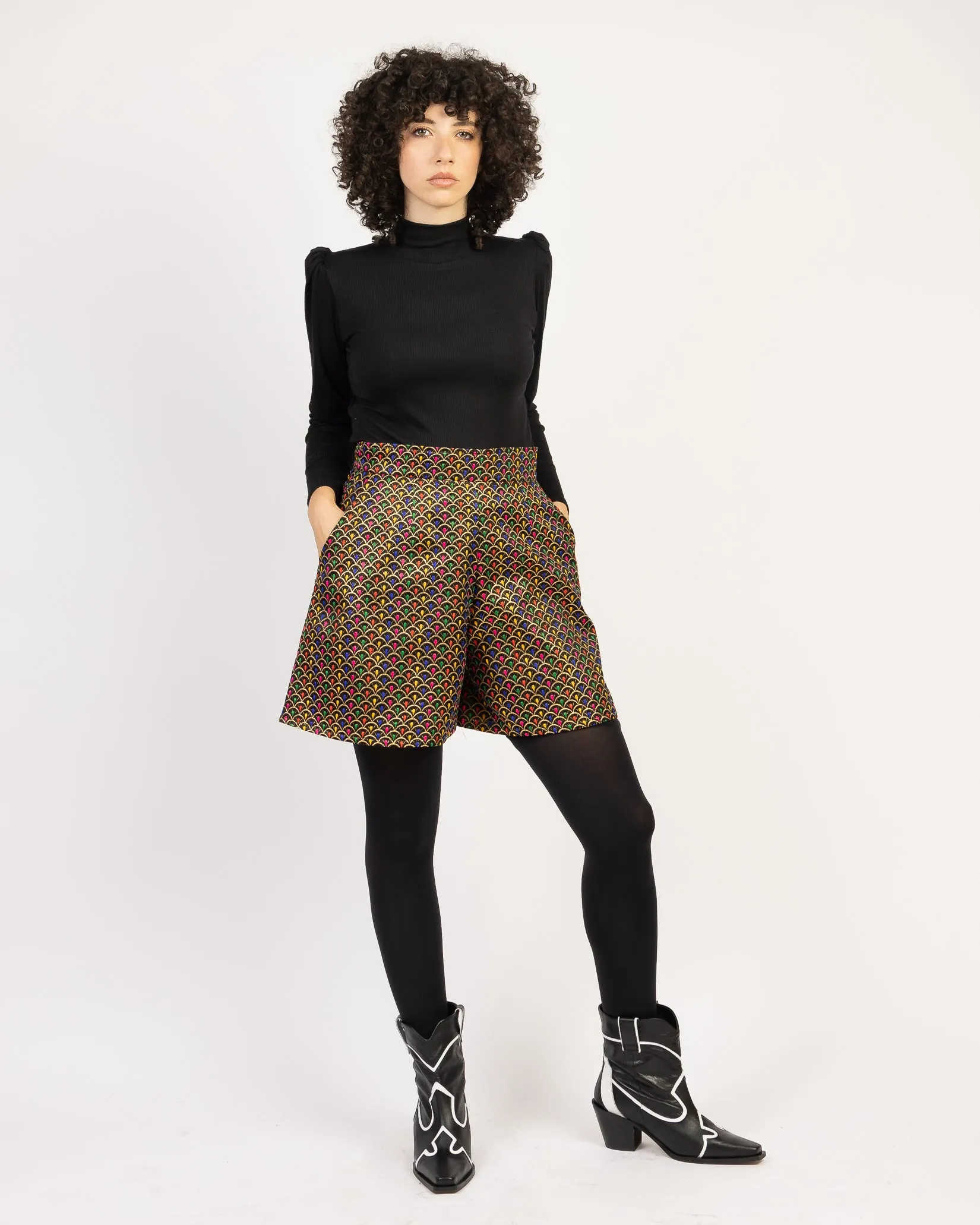 Big Lies | Silk and Brocade shorts