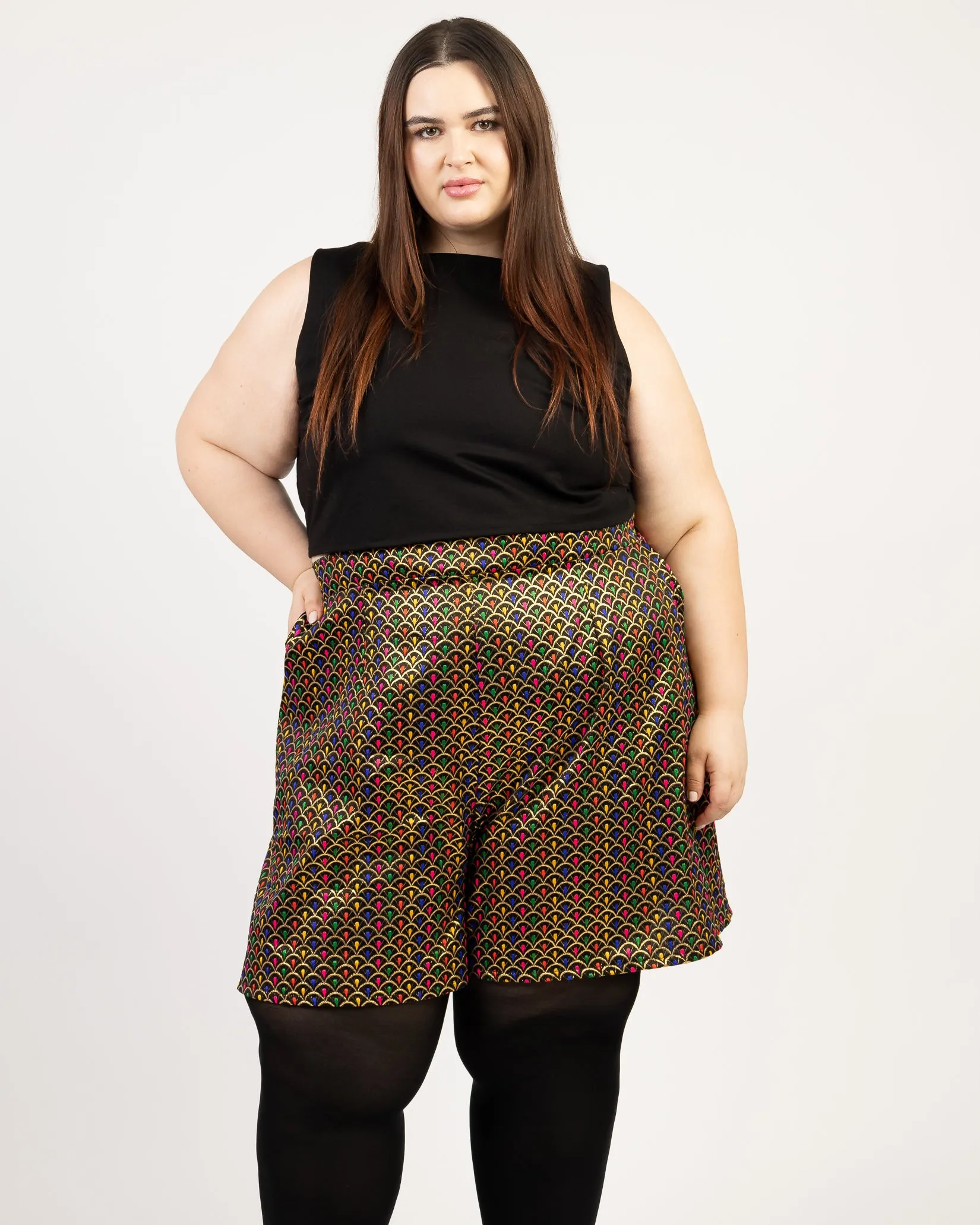 Big Lies | Silk and Brocade shorts