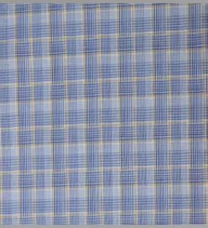 Big&Tall FX Fusion Short Sleeve Sport Shirt - Broken Check in Blue/Tan D1673