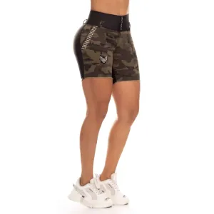 Black Contrast Fabric Lift-Up Shorts – 503545 (C13)