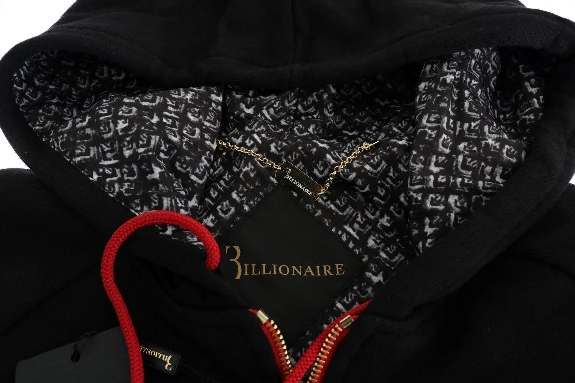 Black Cotton Hooded Sweatsuit