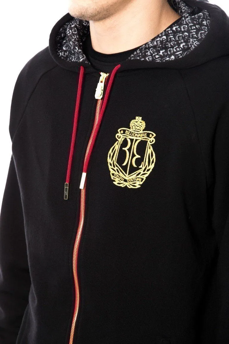 Black Cotton Hooded Sweatsuit