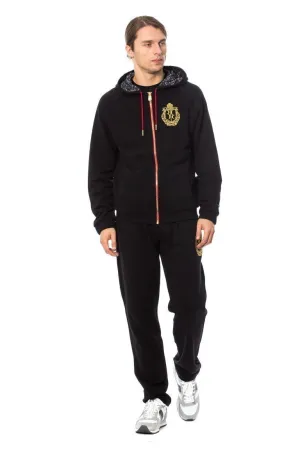Black Cotton Hooded Sweatsuit
