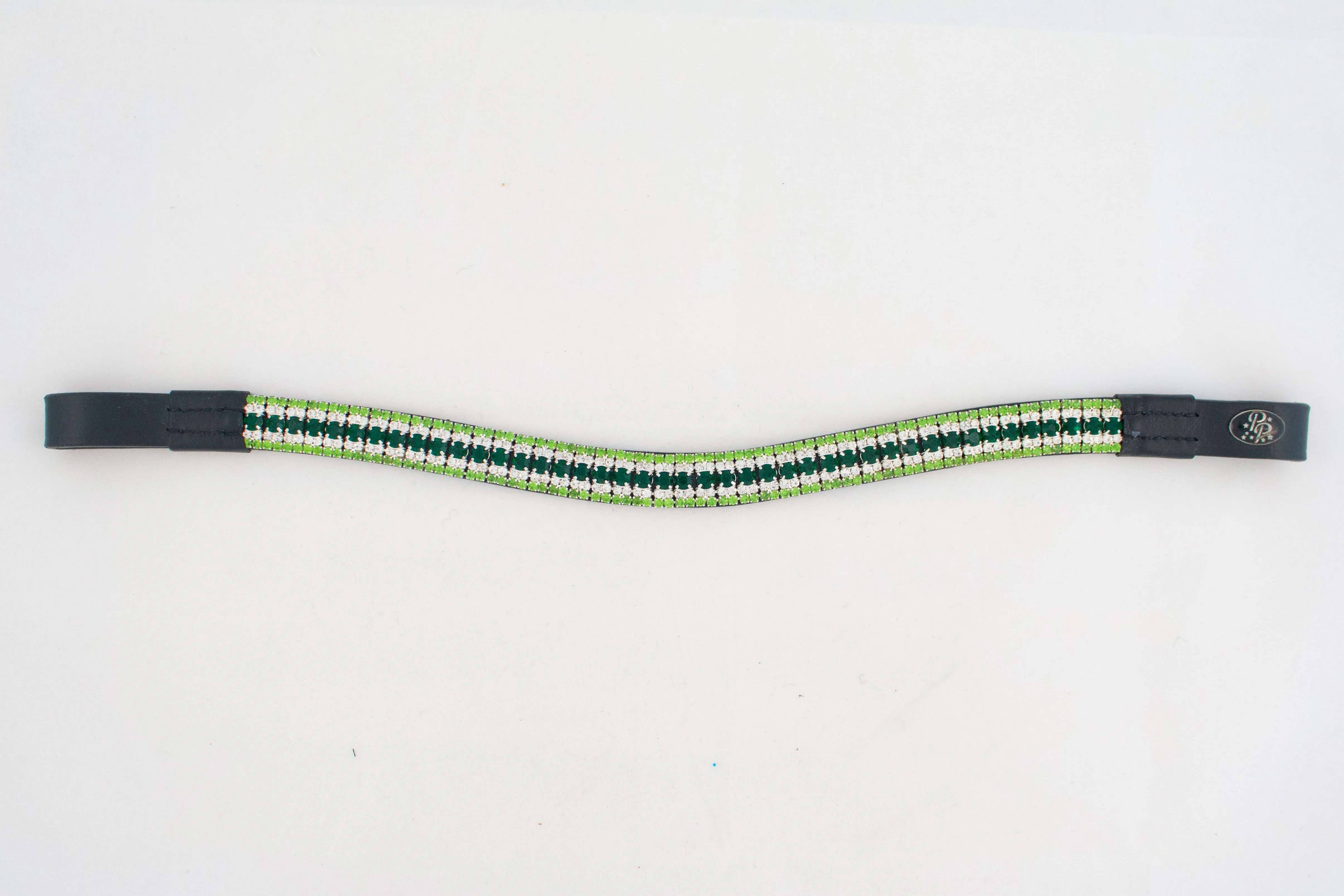 Black Leather Bling Browbands