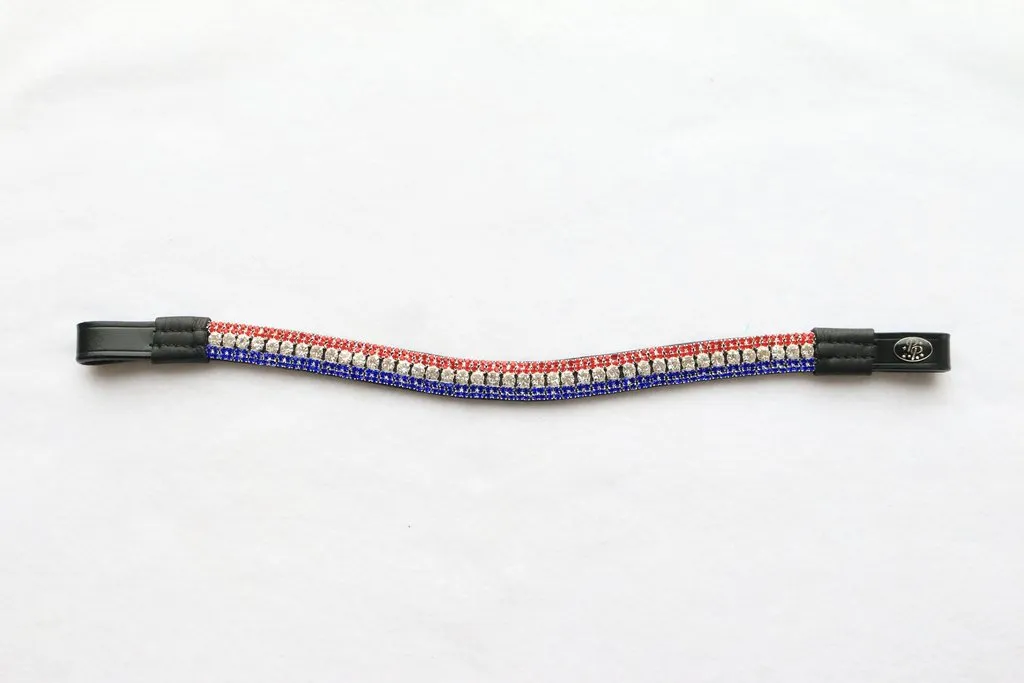 Black Leather Bling Browbands