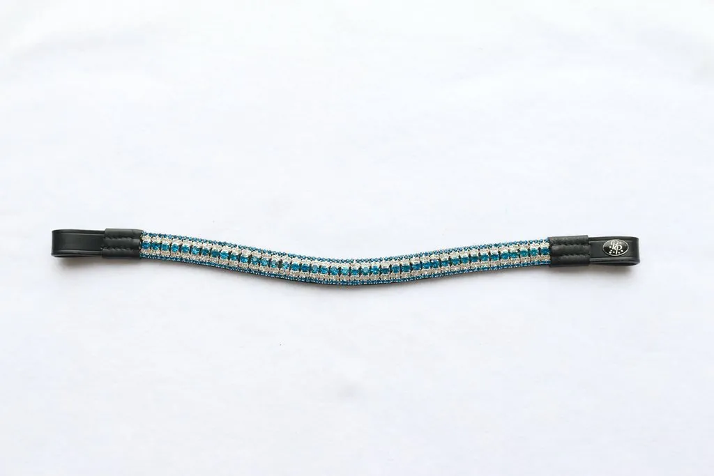Black Leather Bling Browbands