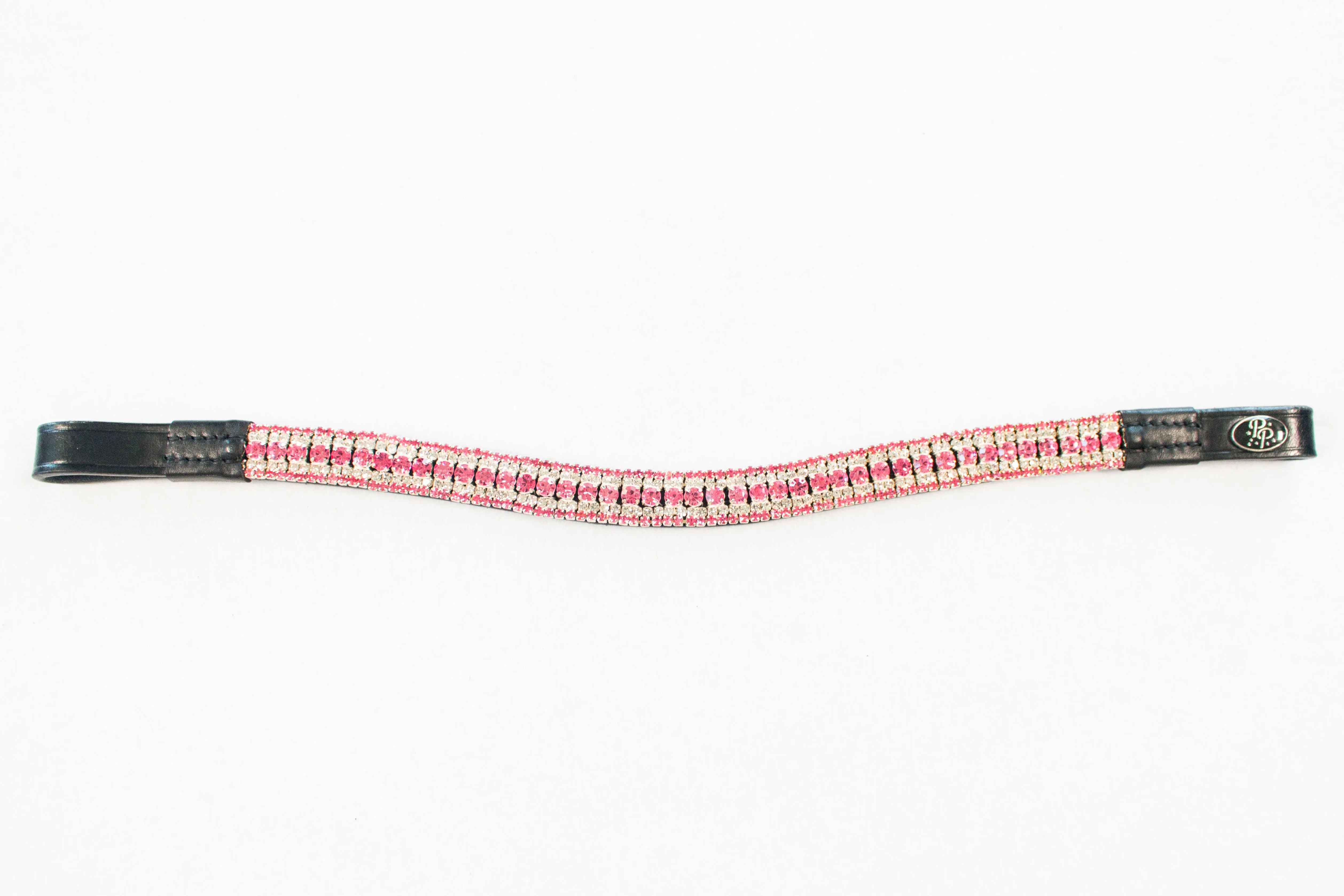 Black Leather Bling Browbands