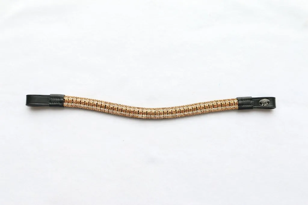 Black Leather Bling Browbands