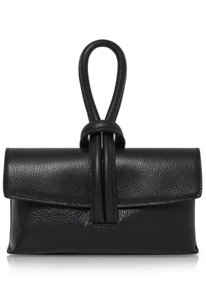 Black Loop Clutch/Cross Body Bag