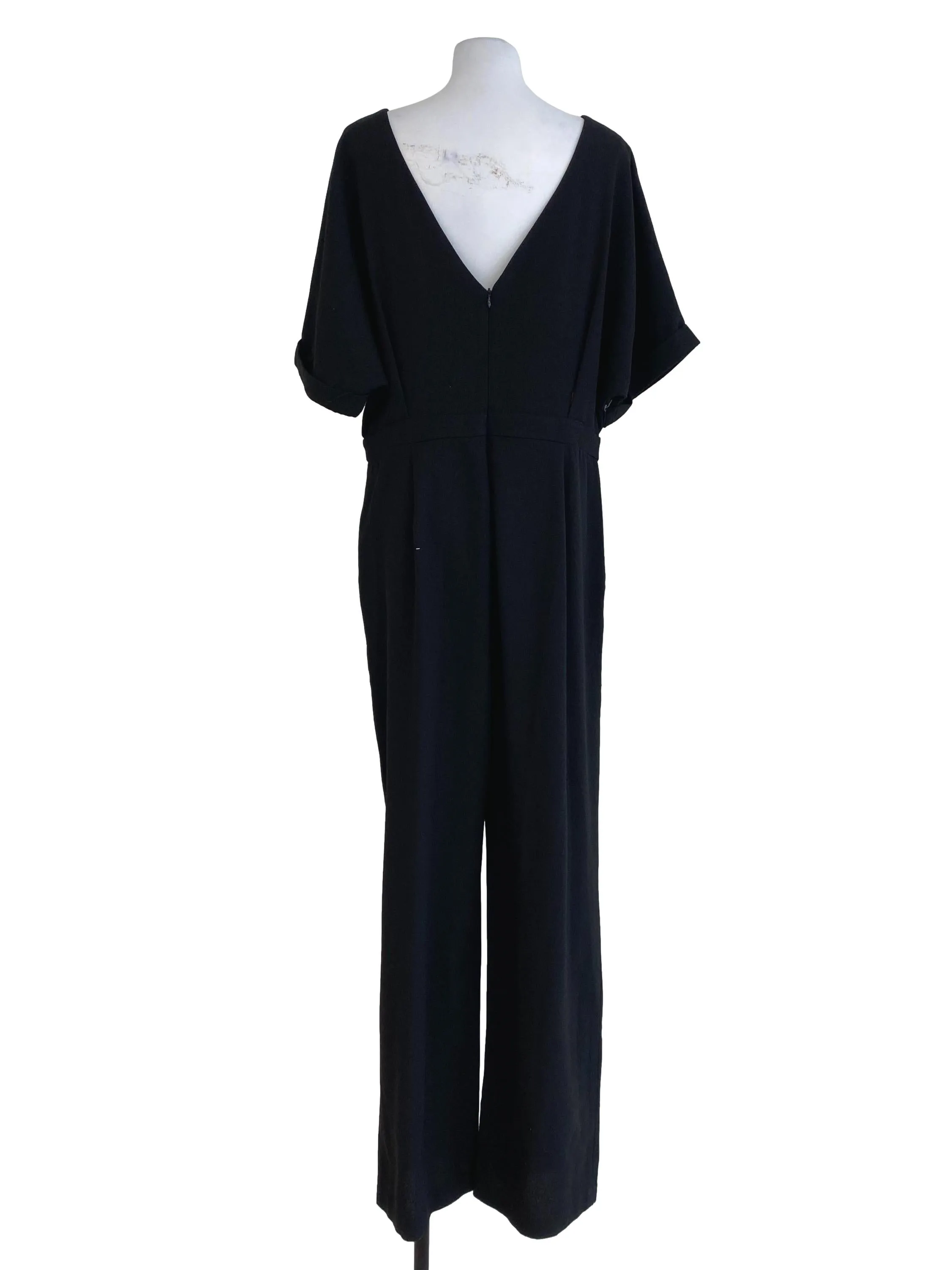 Black Plain Jumpsuits