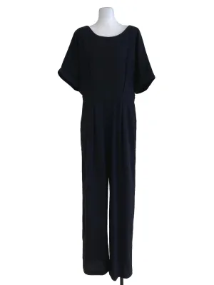Black Plain Jumpsuits