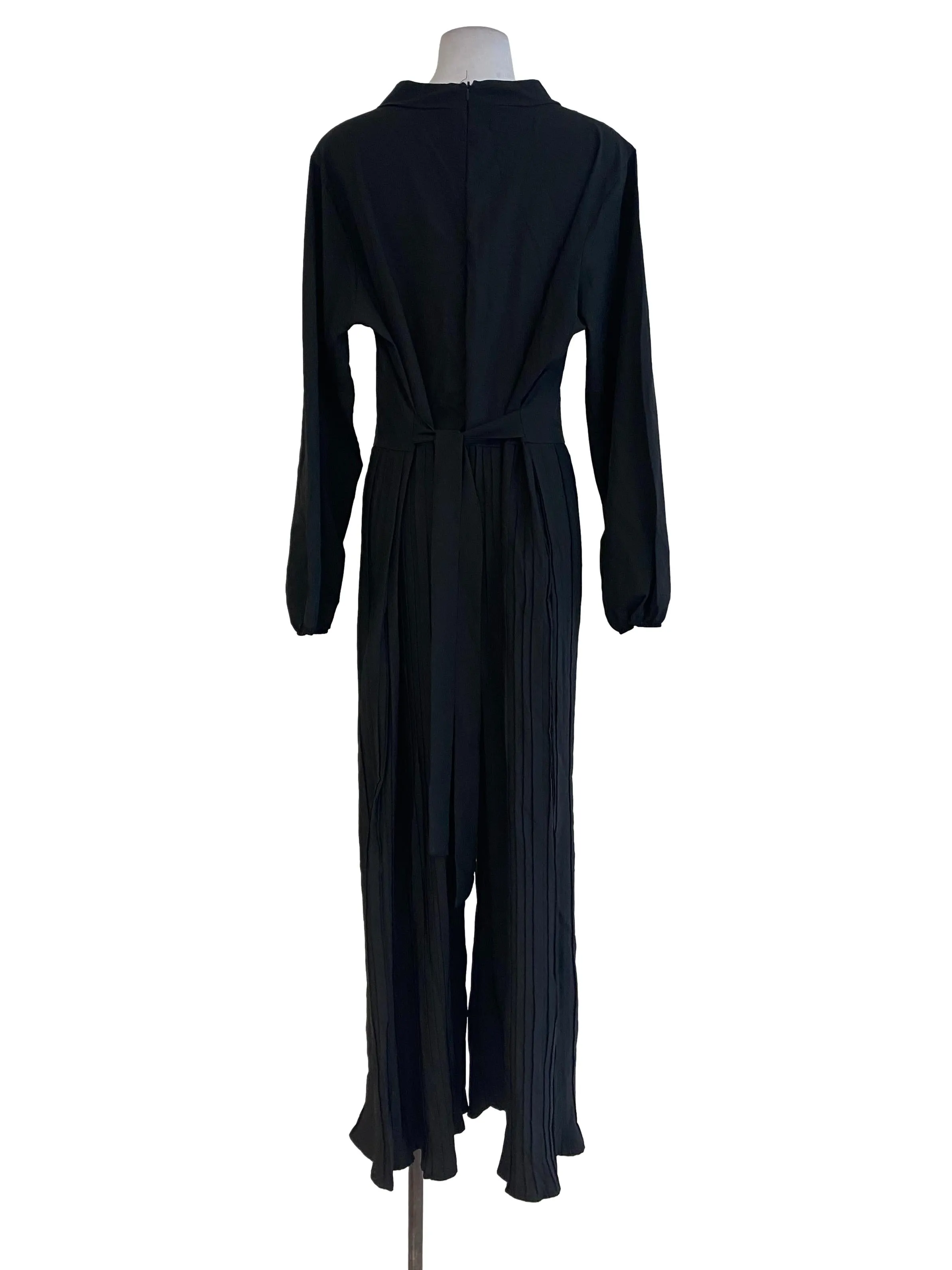 Black Pleated Jumpsuits