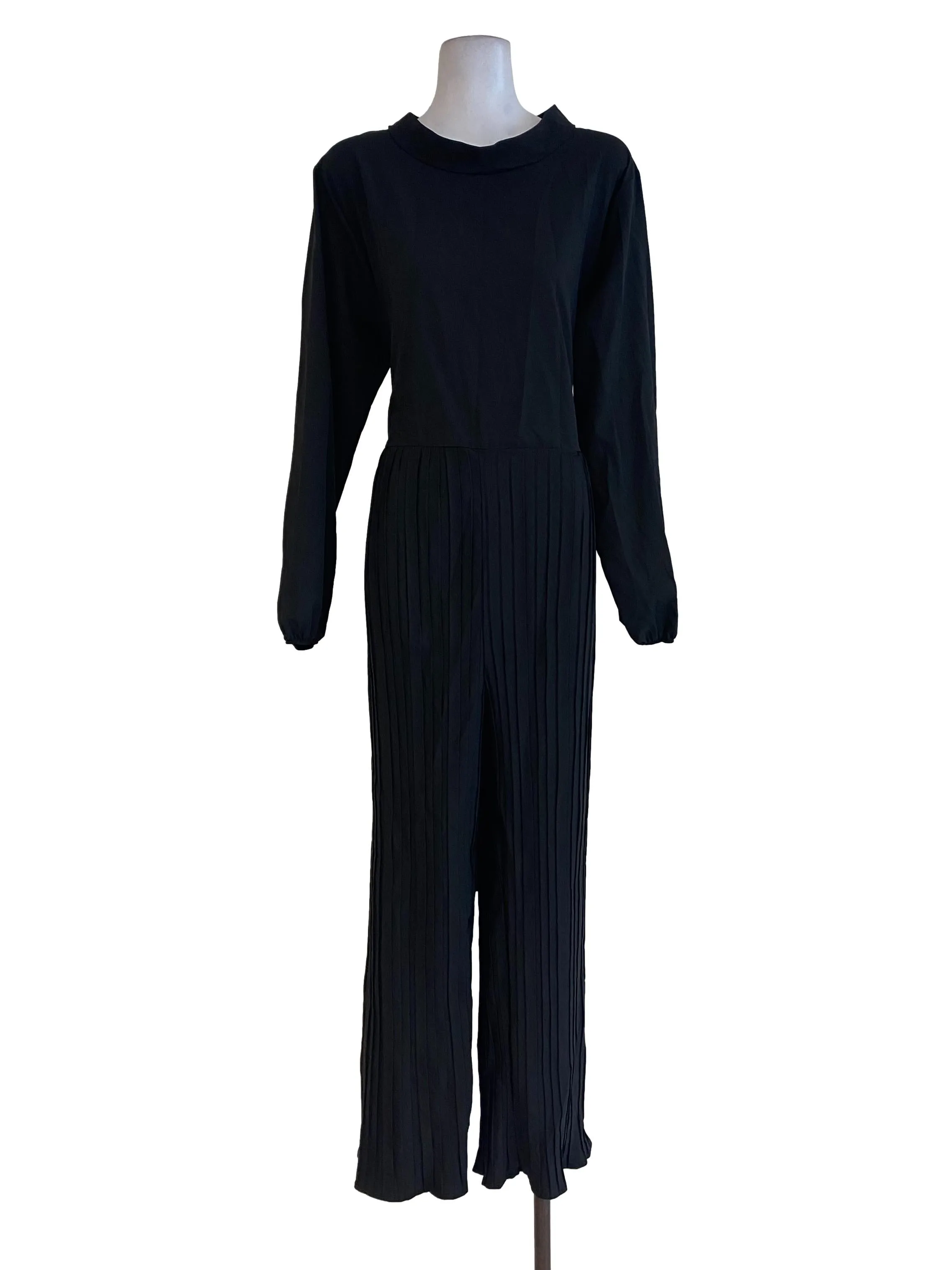 Black Pleated Jumpsuits
