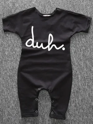 Black Shortie Baby Romper Playsuit - duh!